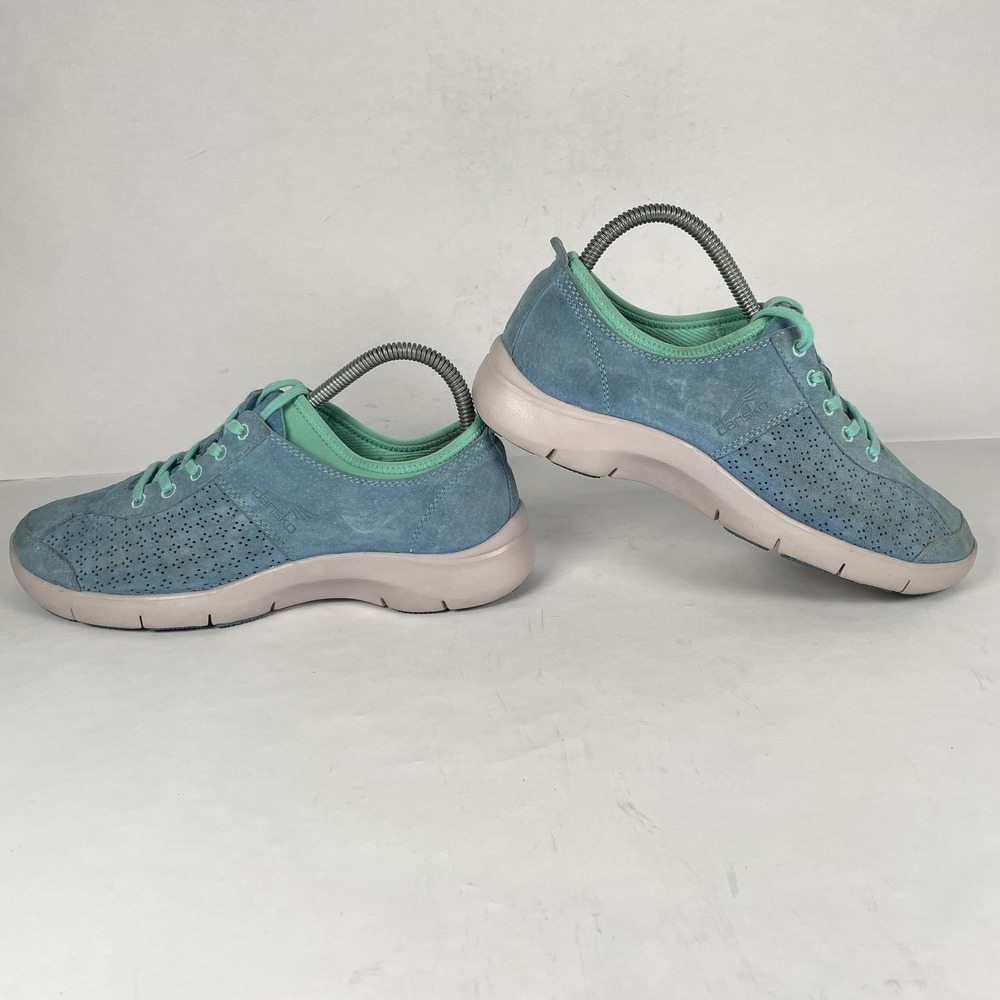 Dansko Shoes Womens Size 38 Blue Suede Perforated Comfort Walking Casual Sneaker - Picture 6 of 10